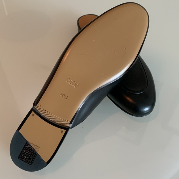 Gucci black leather Princeton mules, never worn, size 40.5. - Picture 7 of 9